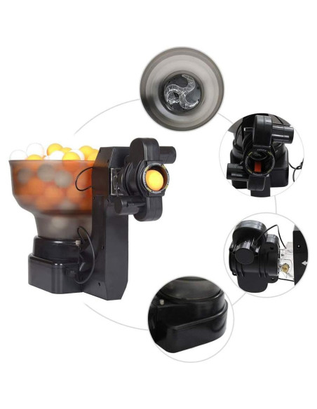 Robot de Tenis de Mesa ZXMOTO HP-07 con Ajuste de Giro y Velocidad