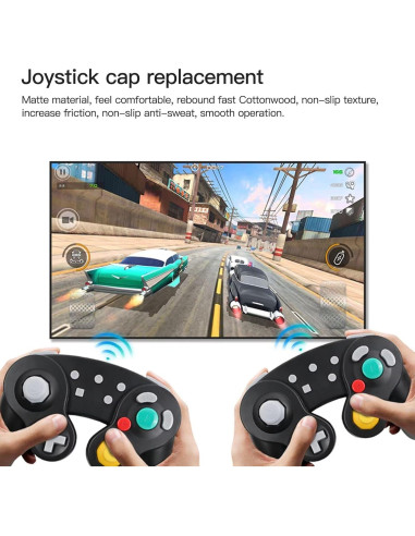 10 Tapas de Silicona para Joystick Acupress GameCube