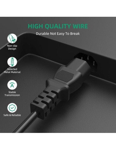 Cable de Alimentación 3 Clavijas para Instant Pot y Electrodomésticos