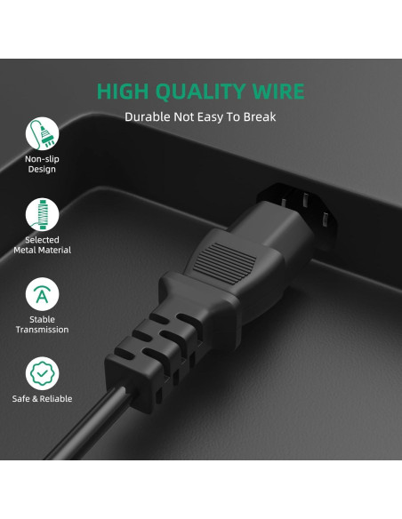 Cable de Alimentación 3 Clavijas para Instant Pot y Electrodomésticos