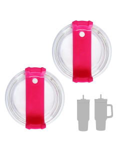 Paquete de 2 tapas CasaVibe 40 oz a prueba de derrames Rosa