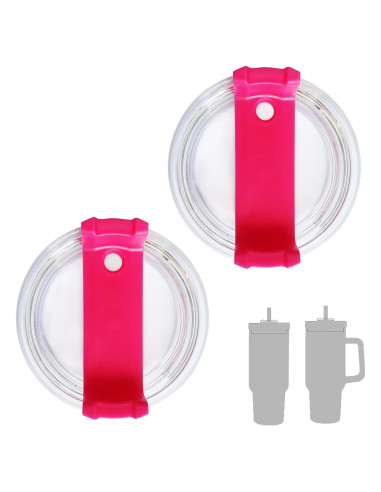 Paquete de 2 tapas CasaVibe 40 oz a prueba de derrames Rosa