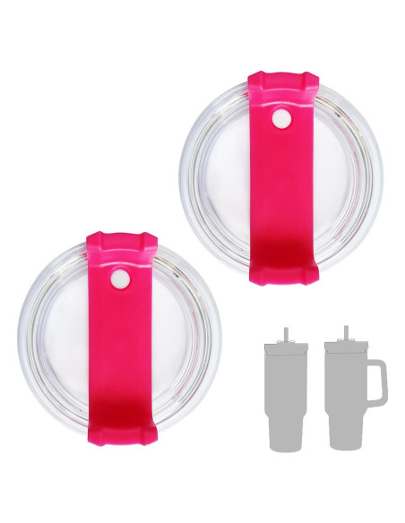 Paquete de 2 tapas CasaVibe 40 oz a prueba de derrames Rosa