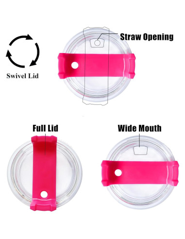 Paquete de 2 tapas CasaVibe 40 oz a prueba de derrames Rosa