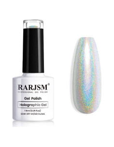 Esmalte de Uñas Holográfico RARJSM Plateado 7.5ml