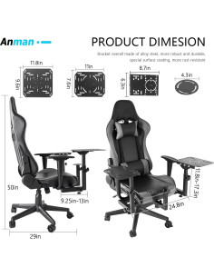 Soporte de Simulador de Vuelo Anman Cockpit Ajustable 2