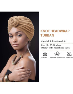 Turbantes Pre Atados SATINIOR 8 Pcs para Mujeres - 8 Colores 2