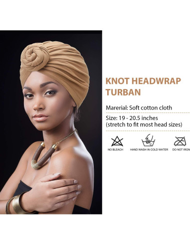 Turbantes Pre Atados SATINIOR 8 Pcs para Mujeres - 8 Colores