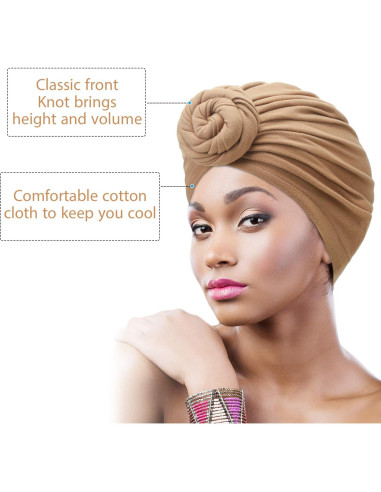 Turbantes Pre Atados SATINIOR 8 Pcs para Mujeres - 8 Colores