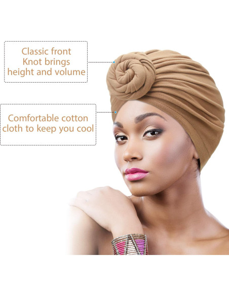 Turbantes Pre Atados SATINIOR 8 Pcs para Mujeres - 8 Colores