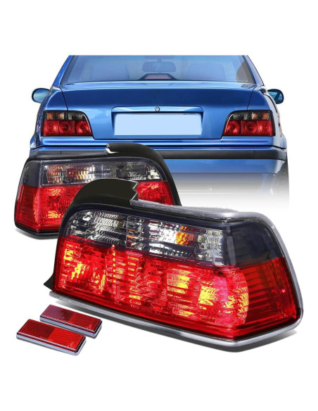 Luces Traseras D SOLUTIONS para BMW 318i 1992-1999, Rojo/Ahumada