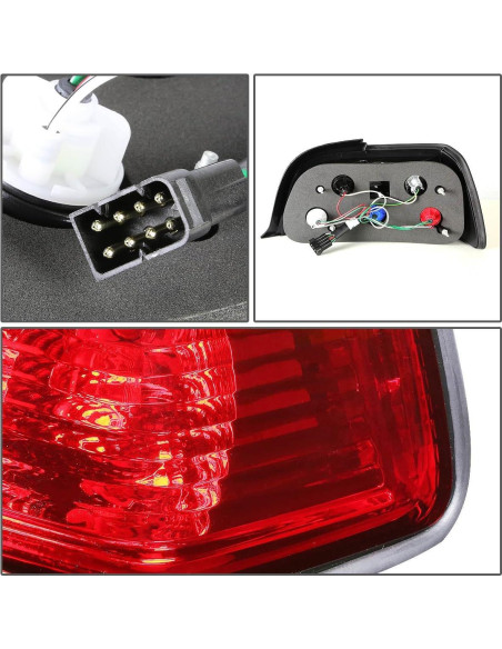 Luces Traseras D SOLUTIONS para BMW 318i 1992-1999, Rojo/Ahumada