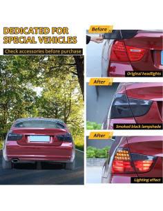 Cubierta de recorte de lámpara trasera ahumada BMW 3 Series M3 2