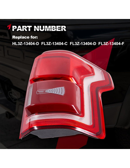 Ensamblaje Luz Trasera LED TEMSONE HL3Z13404D Ford F-150 2015-2017