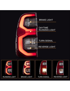 Luces Traseras VLAND para Toyota Hilux 2015-2020 Rojas 2