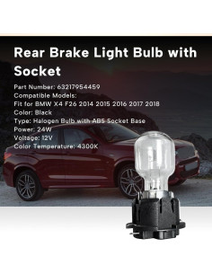 Bombilla de luz de freno trasera Qiqimingxin 24W 12V ABS BMW X4 F26 2