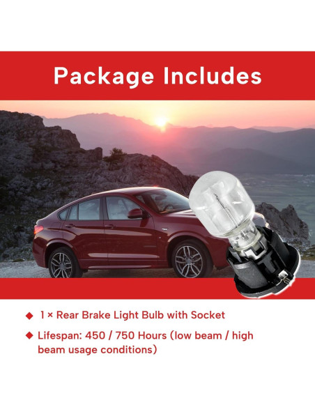 Bombilla de luz de freno trasera Qiqimingxin 24W 12V ABS BMW X4 F26