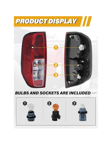 Luz Trasera LIWEDFG Rojo para Nissan Frontier 2005-2021