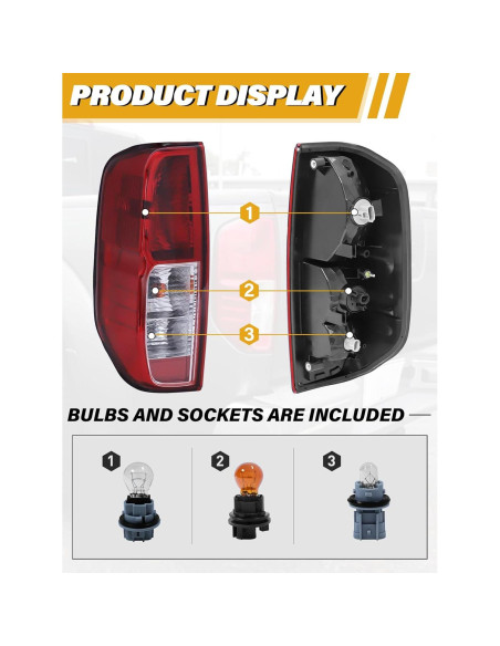 Luz Trasera LIWEDFG Rojo para Nissan Frontier 2005-2021