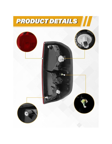 Luz Trasera LIWEDFG Rojo para Nissan Frontier 2005-2021