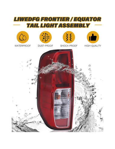 Luz Trasera LIWEDFG Rojo para Nissan Frontier 2005-2021
