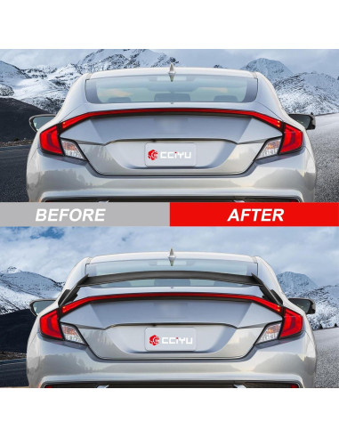 Alerón Trasero para Honda Civic Hatchback 2016-2021 Cciyu