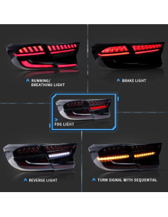 Luces Traseras LED VLAND para Honda Accord 2018-2022 Ahumadas 2