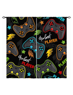 Cortinas YUANZU para Niños Gamepad 2 Paneles 107x214 cm