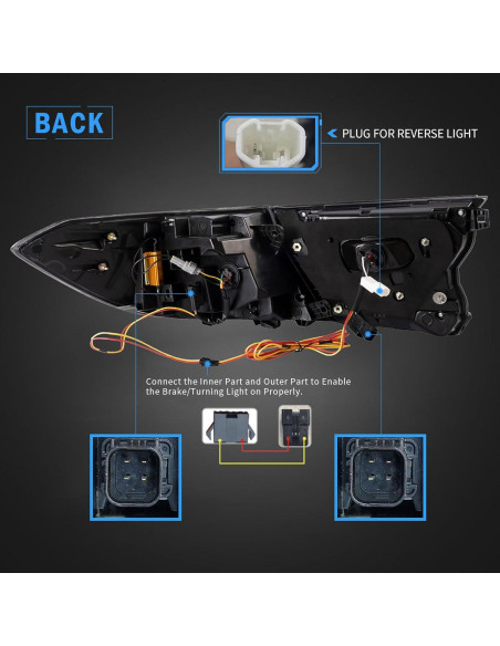 Luces Traseras LED VLAND para Honda Accord 2018-2022 Ahumadas