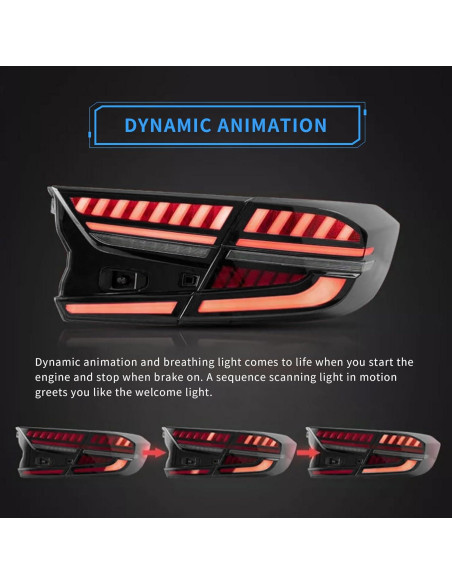 Luces Traseras LED VLAND para Honda Accord 2018-2022 Ahumadas