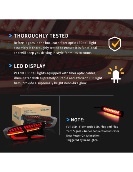 Luces Traseras LED VLAND para Honda Accord 2018-2022 Ahumadas