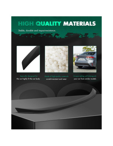 Alerón Trasero SCITOO Negro Mate para Toyota Corolla 2020-2022