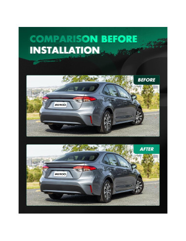 Alerón Trasero SCITOO Negro Mate para Toyota Corolla 2020-2022