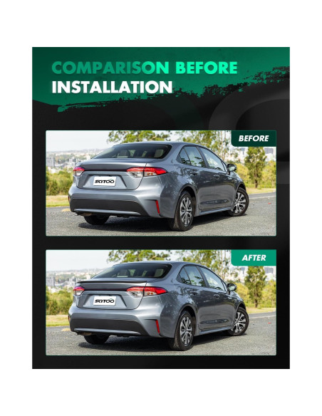 Alerón Trasero SCITOO Negro Mate para Toyota Corolla 2020-2022