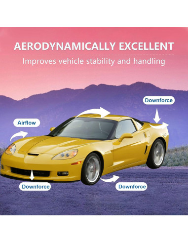 Spoiler Trasero Chevy Corvette C6 ZR1 2005-2013 ABS Negro