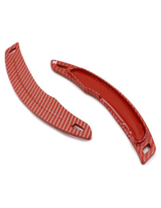 Cubierta de Palanca de Cambio Lirun ABS Carbono Roja 2Pcs