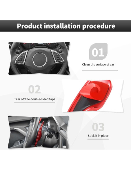 Extensión de Palanca de Cambio CheroCar para Camaro y Corvette 2017+ Rojo