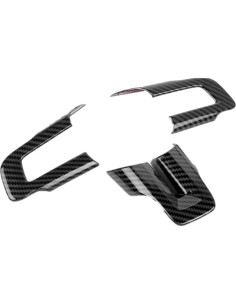 Cubierta de Volante KDFUHRUI para Ford Mustang 2015-2023 Fibra de Carbono 2