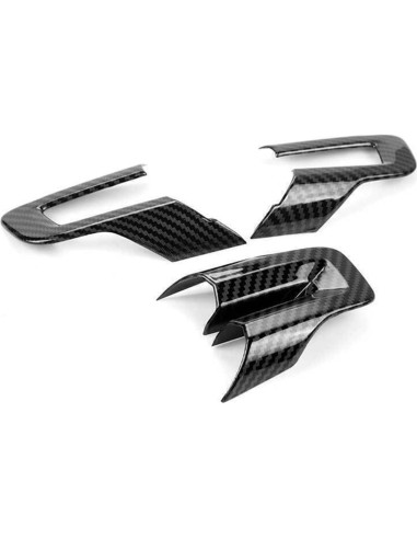 Cubierta de Volante KDFUHRUI para Ford Mustang 2015-2023 Fibra de Carbono