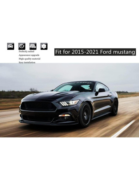 Cubierta de Volante KDFUHRUI para Ford Mustang 2015-2023 Fibra de Carbono