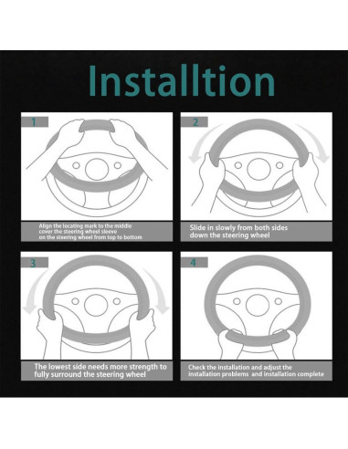 Cubierta de Volante K LAKEY Suede D 15" Antideslizante Ford