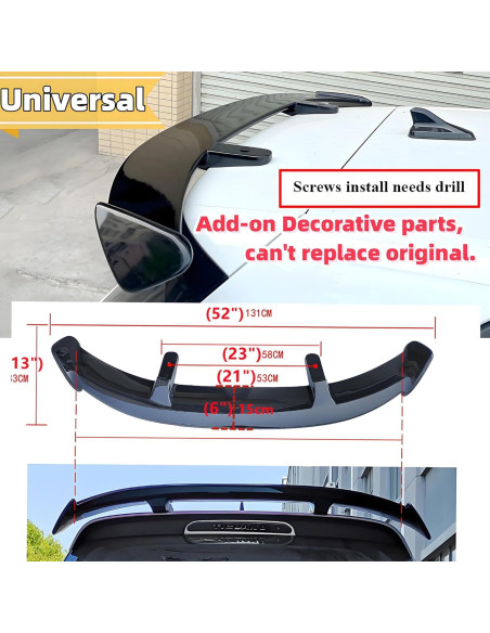 Alerón Trasero Universal STSEV01 para Subaru Impreza 2012-2016