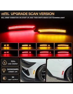 Luces de Marcador Lateral LED FetonAuto para Ford Mustang 2024-2025 2