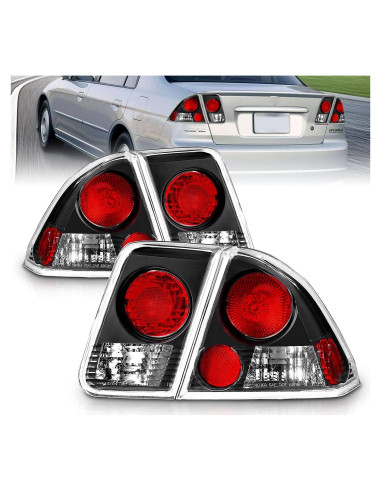 Faros Traseros AmeriLite para Honda Civic 2001-2005 - Izquierdo y Derecho