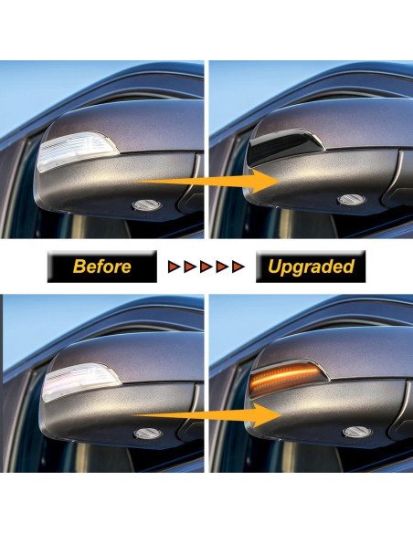 Luces LED Ámbar para Espejos Laterales NJSBYL Ranger Lariat 2019-2023