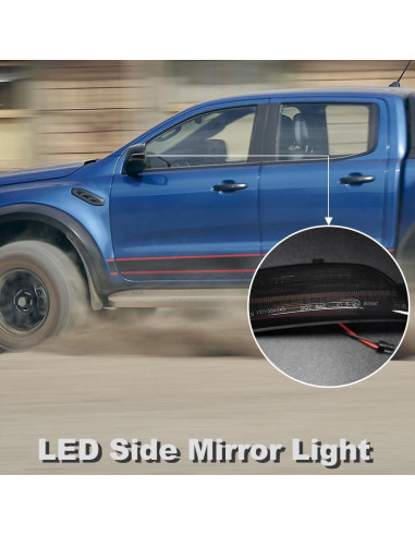 Luces LED Ámbar para Espejos Laterales NJSBYL Ranger Lariat 2019-2023