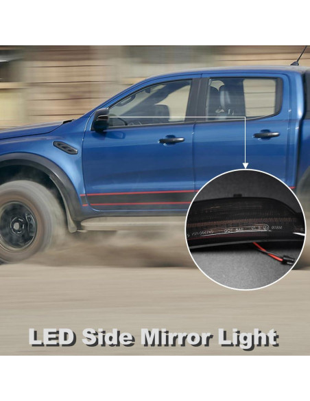 Luces LED Ámbar para Espejos Laterales NJSBYL Ranger Lariat 2019-2023
