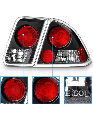 Faros Traseros AmeriLite para Honda Civic 2001-2005 - Izquierdo y Derecho