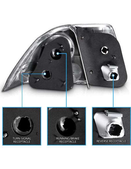 Faros Traseros AmeriLite para Honda Civic 2001-2005 - Izquierdo y Derecho