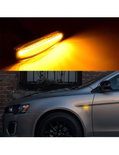 Marcador Lateral LED BMueirn Humo para Lancer/Evolution X 2008-2017 2